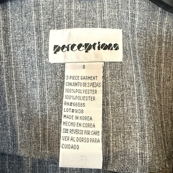 Perceptions Charcoal Pinstripe Suit Set - Picture 3 of 13